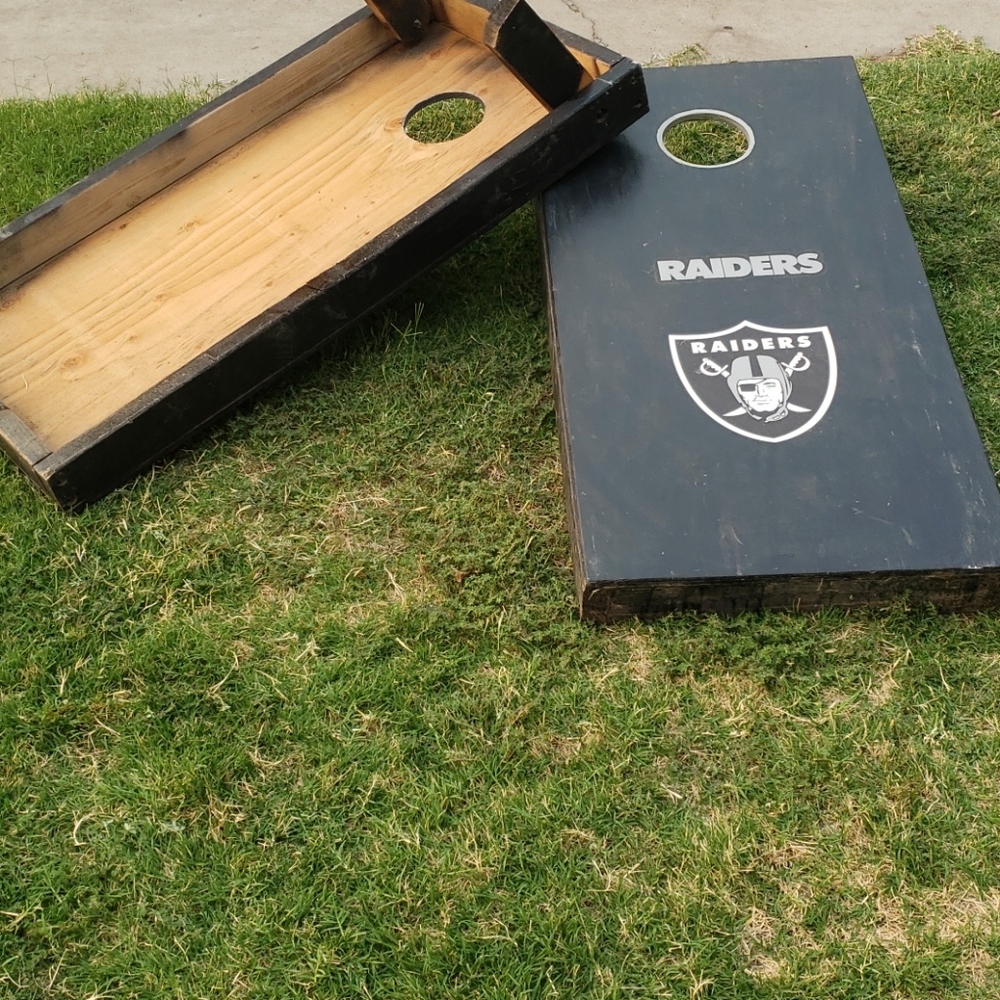 NFL Raiders Cornhole game